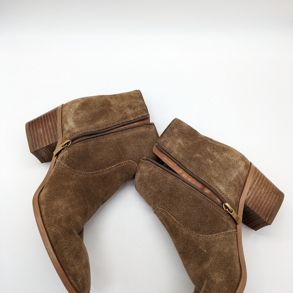 Franco Sarto Shaina western suede leather heeled boot 9.5 - Picture 2 of 12